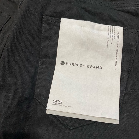 Purple brand black slim fit low rise with slim leg jeans - Picture 7 of 7